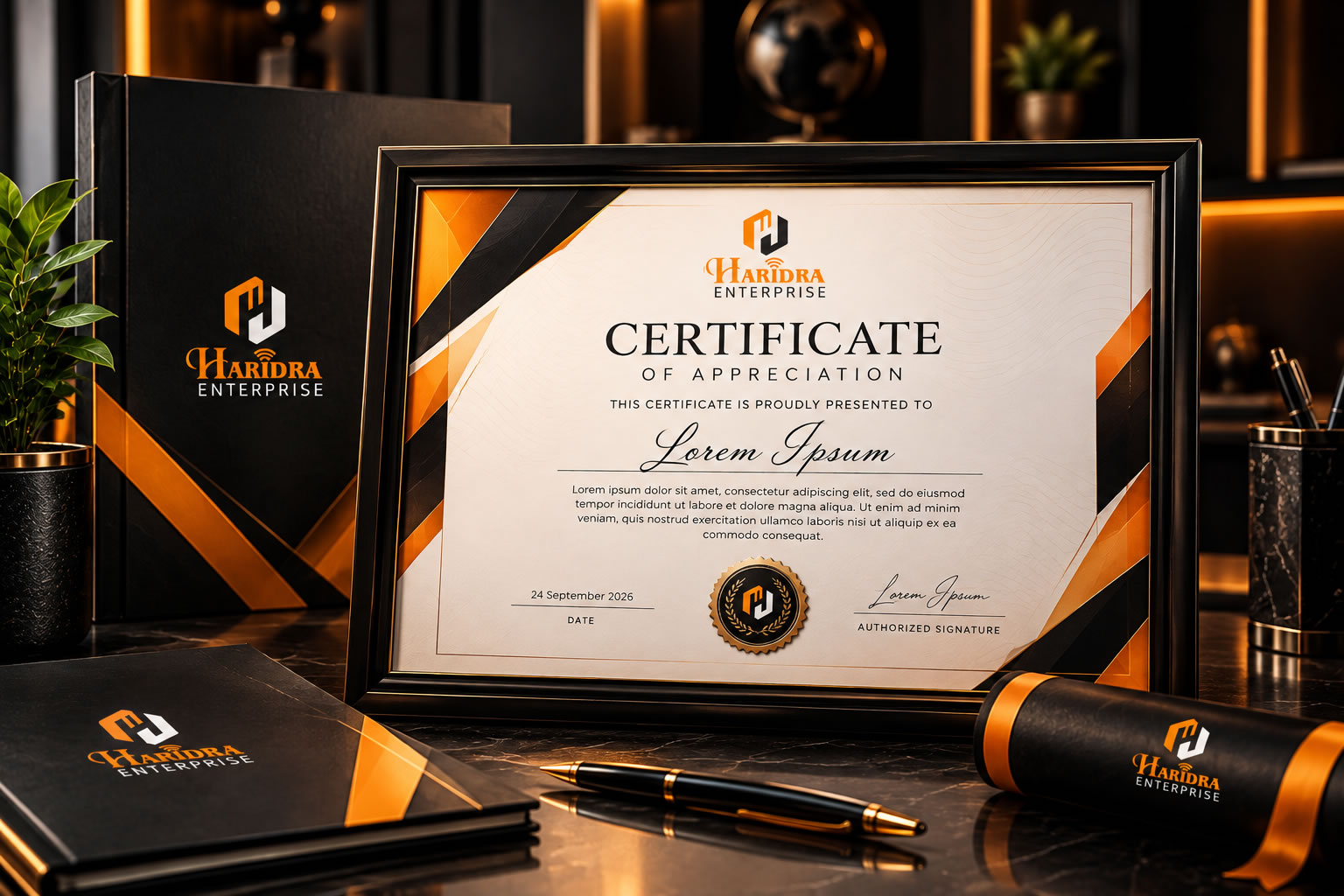 Haridra Enterprise Appreciation Certificate