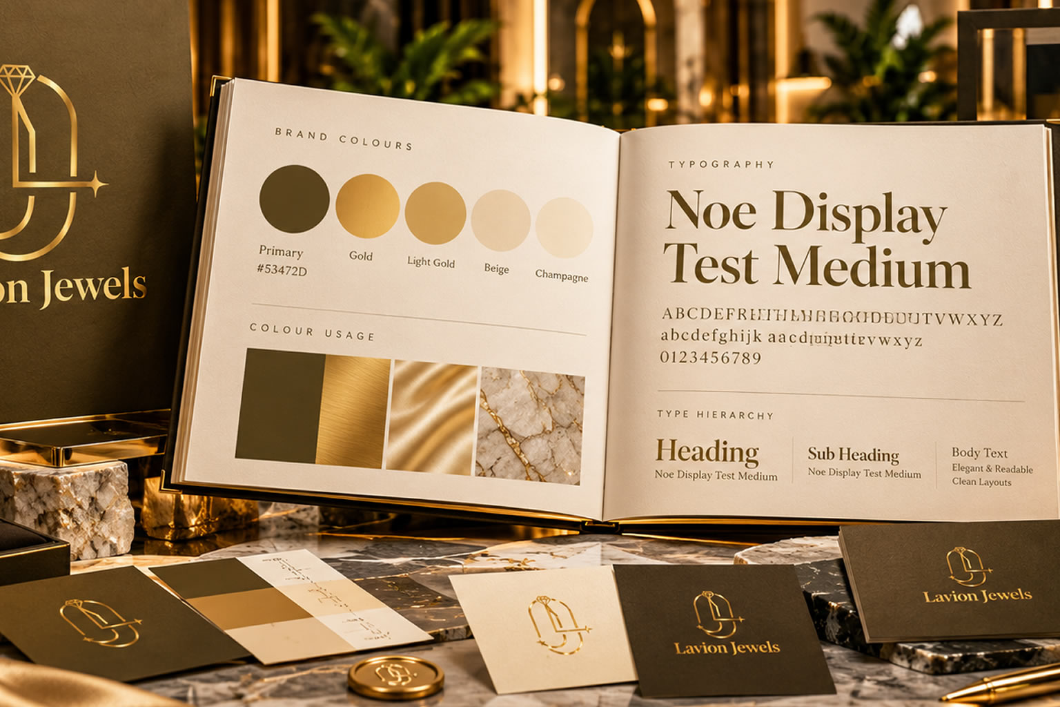 Lavion Jewels Luxury Identity_Colour & Typography