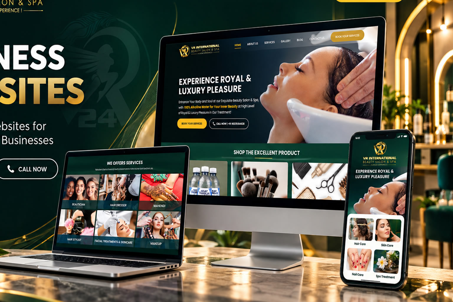 Luxury Beauty Business Website